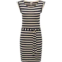 Ragwear Sommerkleid "Tagg Stripes" Eingrifftaschen gestreiftes Damen Minikleid mit Taillenband und Taschen