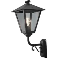 Konstsmide Benu Up schwarz lackiertes Aluminium, rauchfarbenes Acrylglas, Hand EU 434-750