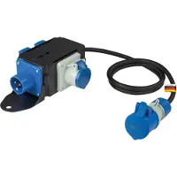 As Schwabe as-Schwabe MIXO Stromverteiler 230V 16A CEE-Stecker auf CEE-Kupplung Schuko IP44