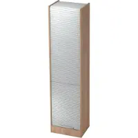 Hjh OFFICE PRO SIGNA R50 RE - Nussbaum/Silber Rollladenschrank 5 OH Relinggriff Kunststoff
