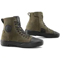 Falco Lennox 3 Perforierte Olivgrüne Motorradschuhe Größe 42