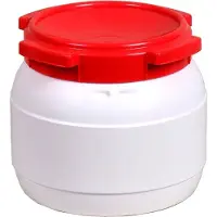 Basic Nature - Weithalstonne Rund - Schutzbox Gr 41,5 l grau/rot/weiß