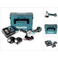 Makita DGA 511 RFJ Akku Winkelschleifer 18V 125mm Brushless + 2x Akku 3,0Ah + Ladegerät + Makpac