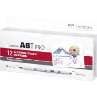 Tombow ABT Pro, 12 Stück(e), Mehrfarben, Rund, Tinte auf Alkoholbasis, Box