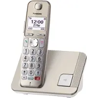 Panasonic KX-TGE250, DECT-Telefon, Kabelloses Mobilteil, Freisprecheinrichtung, 1000 Eintragungen, Anrufer-Identifikation, Champagner, Gold