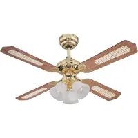 WESTINGHOUSE Ventilator Princess Trio, Holz, leise, Ø 105 cm Trio, Holz hell, für Wohn- / Esszimmer, Holz