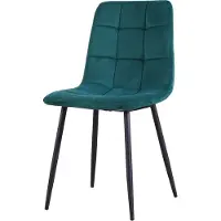 HTI Mesa Stuhl Samt Grün, B44,5xT53xH86,5 cm, Sitzhöhe 49,5 cm, bis 120 kg