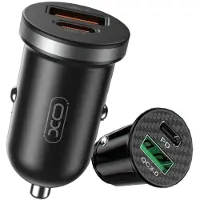 XO Kfz-Ladegerät CC56 PD 30W QC 1x USB 1x USB-C schwarz