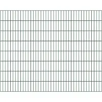 Alberts Doppelstab-Gittermatte, Typ 6/5/6, ohne Überstand, Breite 2000 mm x Höhe 1600 mm, Farbe: grün RAL 6005