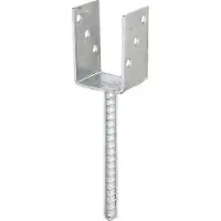 Alberts U-Pfostenträger, (Set, 5 St.), feuerverzinkt, lichte Breite 71 mm, Länge Betonanker 200 mm