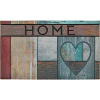 Andiamo Fußmatte "La Traviata, Home" Gr. 15, bunt (grau, multi), B:45cm H:7mm L:75cm, Kunstfaser, Teppiche, Fußmatte, Schmutzfangmatte, Gummimatte, mit Spruch, In- und Outdoor geeignet