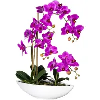 Creativ Green Kunstorchidee "Phalaenopsis" im Keramikschiff