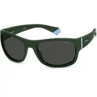 Polaroid Kids PLD 8064/S Kinder-Sonnenbrille Vollrand Eckig Kunststoff-Gestell, grün