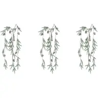 Creativ Green Winterliche Kunstpflanze "Weihnachtsdeko" mit zahlreichen Fichtenspitzen und Zapfen, 3er-Set