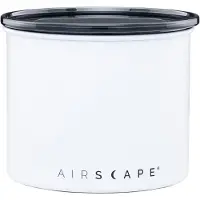 Airscape Edelstahl-Aromabehälter Klein, Kaffeedose, Aufbewahrungdose, Edelstahl, Weiß Matt, AS2004