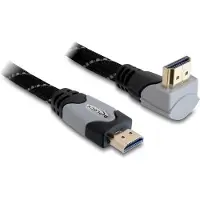 DeLOCK 2m High Speed HDMI 1.4, 2 m, HDMI Typ A (Standard), HDMI Typ A (Standard), 4096 x 2160 Pixel, 3D, Schwarz, Grau