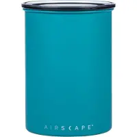 Airscape Kaffeedose Aromabehälter luftdicht vakuum 500g Bauwollbeutel türkis