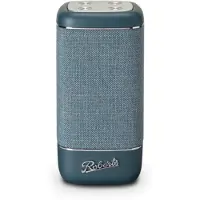 Roberts Beacon 325 – Bluetooth-Lautsprecher – tragbar, wiederaufladbar, Laufzeit 12 Stunden, Zwei Passive Bassheizkörper, Vintage-Design, Bluetooth, Streaming, Aux-Eingang, Blaugrün