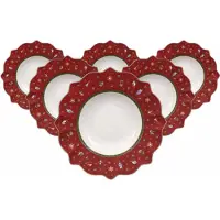Villeroy & Boch Suppenteller "Suppenteller Toys Delight ø 26,4 cm 6er Set rot"