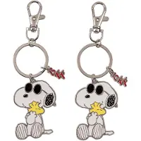 Peanuts Peers Hardy - Snoopy White, Yellow and Silver BFF Keyring Set
