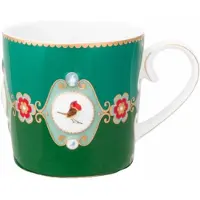 Pip studio Tasse Love Birds Medaillon Emerald-Green 150 ml (Set von 6)