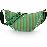 Pip studio Freya Half Moon Cross Body Bag Stripe Green 34x10x16cm
