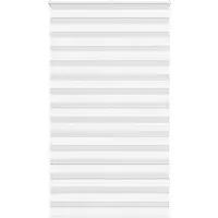 vidaXL Doppelrollo Weiß 125x200 cm Stoffbreite 120,9 cm Polyester