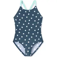 Schiesser Badeanzug Mädchen blau bedruckt, 92 772448-0003-00920