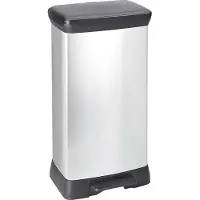 Curver Tretmülleimer Deco 50 L Silbern