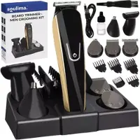 Soulima 23574 Kabelloser Haar- und Bartschneider, schwarz-gold