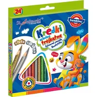 Pricenet School triangular crayons, 24 colors, BAMBINO license