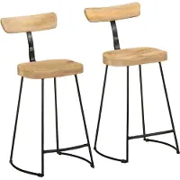 vidaXL Barhocker 2 Stk. 49x43x88 cm Mango Massivholz