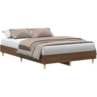 vidaXL Bettgestell ohne Matratze Braun Eichen-Optik 120x190 cm