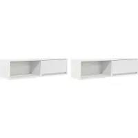 vidaXL TV-Schränke 2 Stk. Weiß 100x31x25,5 cm Holzwerkstoff