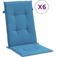 vidaXL Hochlehner-Auflagen 4 Stk. Melange Blau 120x50x4 cm Stoff