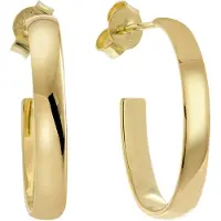 Trendor 68849 Damen-Ohrringe Gold auf Silber 925 Steck-Creolen 20 mm
