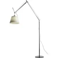 Artemide Tolomeo Mega 32 Terra LED-Stehleuchte dimmbar-Body Aluminium - Schirm Pergament-Dimmer am Leuchtenkopf-mit LED (3000K)