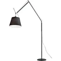 Artemide Tolomeo Mega 36 Terra LED-Stehleuchte dimmbar-Body schwarz - Schirm schwarz-Dimmer in der Zuleitung-mit LED (2700K)