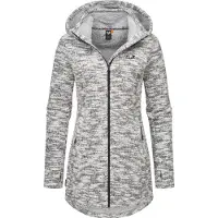 Ragwear Longstrickjacke "Leysha Melange" Sportliche Kapuzenjacke in melierter Strick-Optik