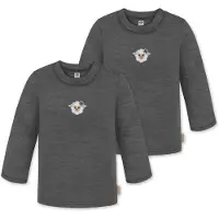 Normani 2er Pack Baby Merino Longsleeve „Taupo" - 9465