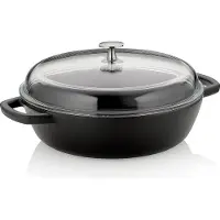 kela Schmortopf Calido mit Deckel Schwarz 28 cm