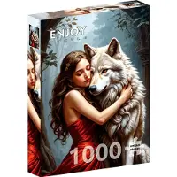 Enjoy Puzzle Dame und der Wolf 1000 Teile
