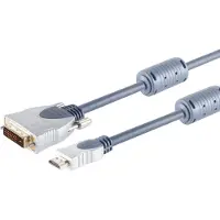 Home-Cinema S/CONN maximum connectivity Home-Cinema HDMI Stecker auf DVI-D-Stecker (24+1), Ferrits, verchromte M