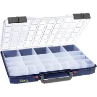 Raaco Carry-Lite 55, Kasten für Kleinteile, Polycarbonat (PC), Polypropylen, Blau, Transparent, 413 mm, 330 mm, 55 mm