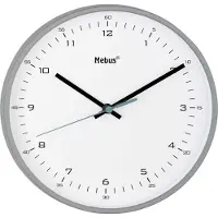Mebus Wanduhr 16289 rund Quarzwerk Ø 200 mm geräuschlos leicht ablesbar