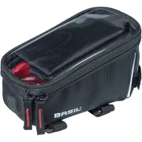 Basil Sport Design, Rahmen, Fahrradtasche, Polyester, Schwarz, Rot, 1 l, 2,5 kg