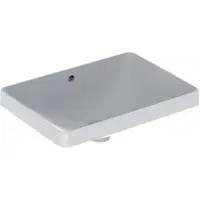 Geberit Einbauwaschtisch VariForm 55x40cm, o HL, m ÜL, recht., we. K-Tect