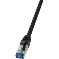 Logilink CQ6105S, 15 m, Cat6a, S/FTP (S-STP), RJ-45, RJ-45, Schwarz
