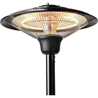 Nedis HTPA15EBK, Elektrischer Halogen-Raumheizer, 2 m, IP34, Draußen, Flur, Schwarz