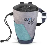 Curli Futterspender V2 11,5 x 18,5 cm Polyester/Nylon grau/blau